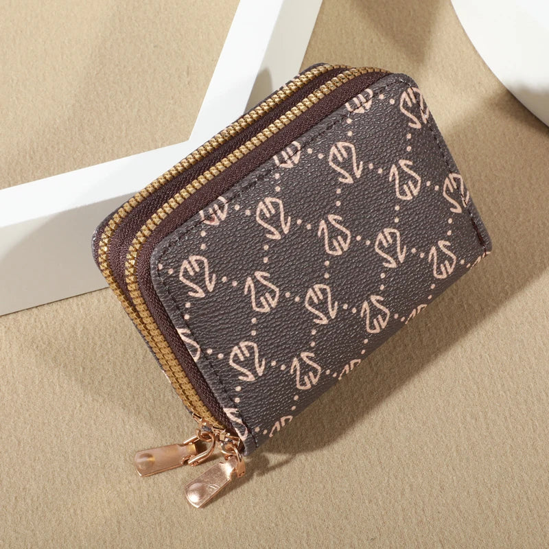 Vintage Faux Leather Women's Wallet - Fashionable Card Holder with Coin Purse