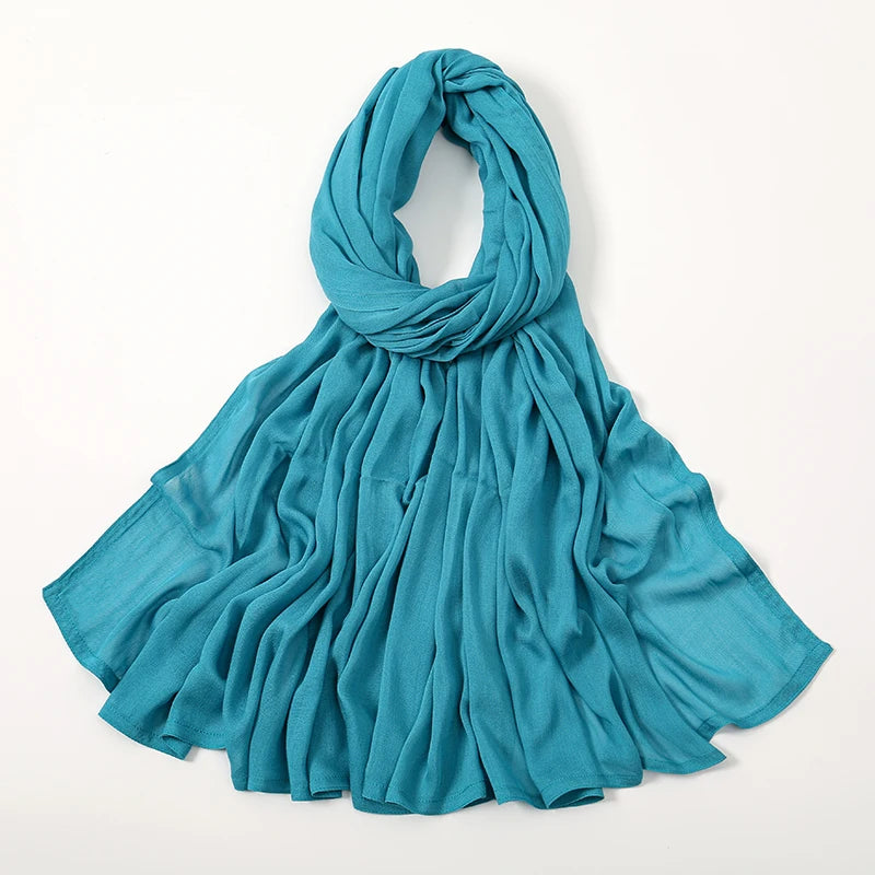 Premium Cotton Rayon Modal Hijab - Large 190x85cm Islamic Headscarf for Women