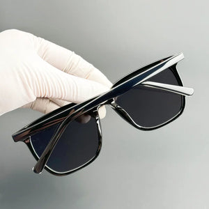 Retro Brown Square Sunglasses - Outdoor UV Protection & Prescription Ready