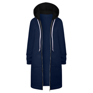 Y2K Long Sleeve Hoodie for Women - Versatile Color Block Zip Sweatshirt