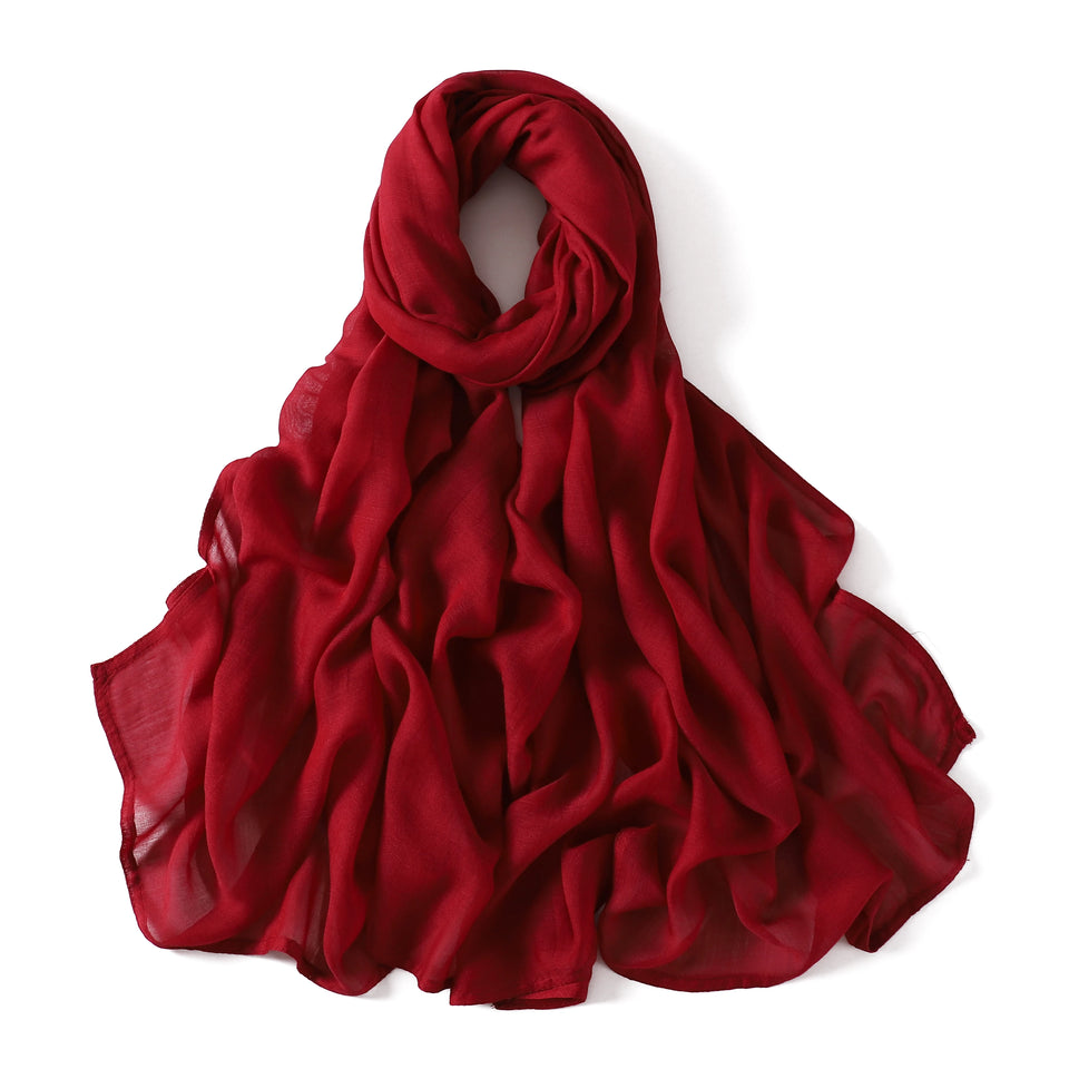 Premium Cotton Rayon Modal Hijab - Large 190x85cm Islamic Headscarf for Women