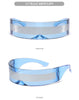 Cyber Punk Rimless Sunglasses - Y2K Futuristic Wrap-Around for Women