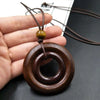 Retro Wooden Leaf Owl Necklace - Women's Long Chain with Clock Pendant Jewelry