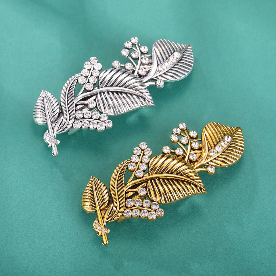 Vintage Celtic Tree of Life Hair Clips - Wicca Flower Barrettes for Women