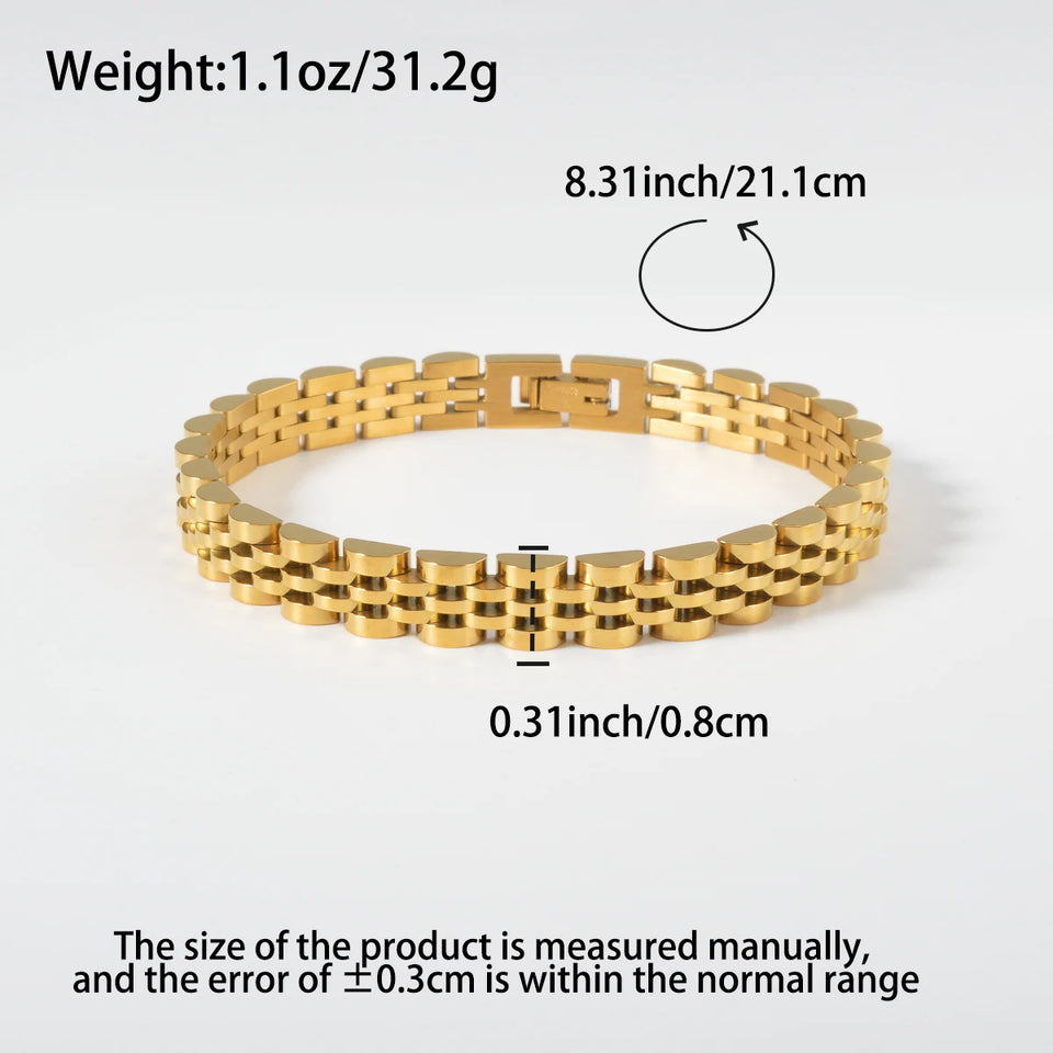 Stainless Steel Couple Bracelet - Vintage Design in Multiple Sizes & Colors