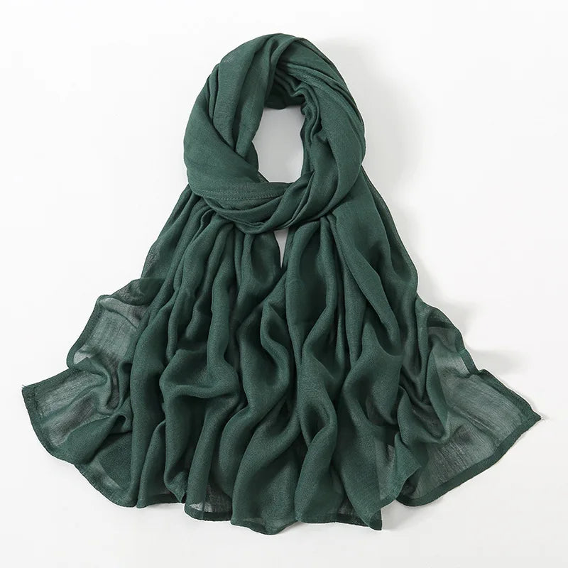 Premium Cotton Rayon Modal Hijab - Large 190x85cm Islamic Headscarf for Women