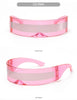 Cyber Punk Rimless Sunglasses - Y2K Futuristic Wrap-Around for Women