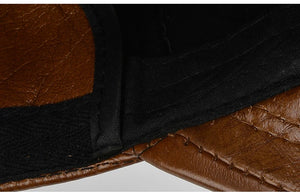 Adjustable Men's Genuine Cowhide Leather Baseball Cap - Fall Winter Sports Hat