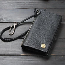 Vintage Crazy Horse Leather Wallet - Handmade Men's Bifold with Money Clip