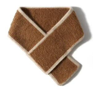 Through-Hole Cashmere Scarf - Knitted Neck Warmer Cowl for Autumn/Winter