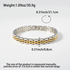 Stainless Steel Couple Bracelet - Vintage Design in Multiple Sizes & Colors
