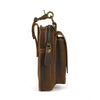 Genuine Leather Men's Belt Bag - First Layer Cowhide Waist Pouch with Hardware Clasp