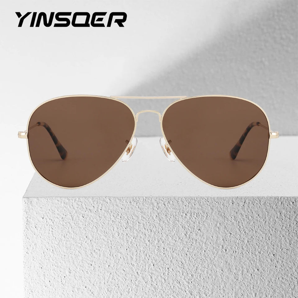 Oversized Aviator Sunglasses - Polarized Retro Design for Men & Women