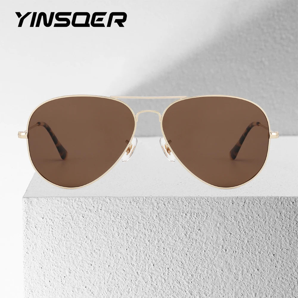 Oversized Aviator Sunglasses - Polarized Retro Design for Men & Women