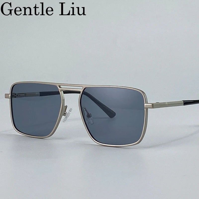 Steampunk Driving Sunglasses - Oversized Square Punk Design with UV400 Protection