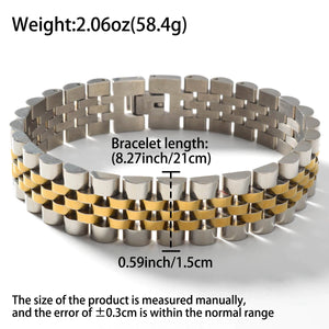 Stainless Steel Couple Bracelet - Vintage Design in Multiple Sizes & Colors