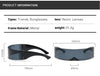 Cyber Punk Rimless Sunglasses - Y2K Futuristic Wrap-Around for Women