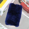 Real Rex Rabbit Fur Scarf - Women's Handmade Knit Cowl & Headband for Winter
