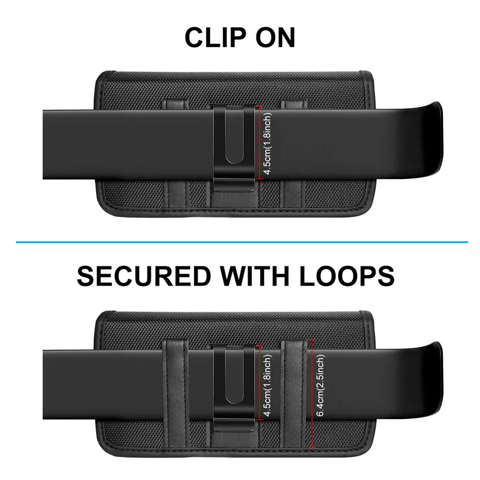 Large Phone Belt Case - Nylon Holster Pouch for 4.7-6.8 Inch Smartphones