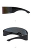 Cyber Punk Rimless Sunglasses - Y2K Futuristic Wrap-Around for Women