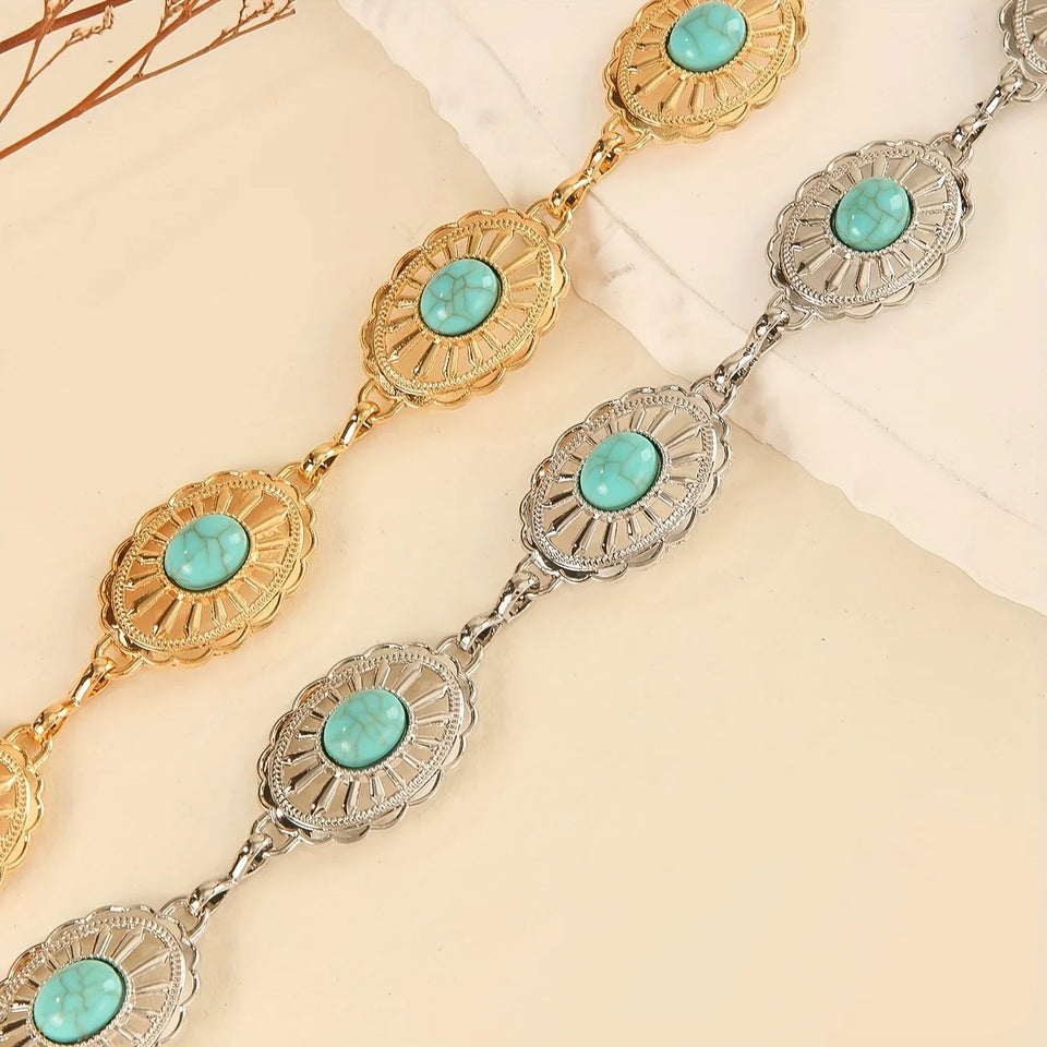Vintage Bohemian Waist Chain - Hollow Metal Belt Jewelry