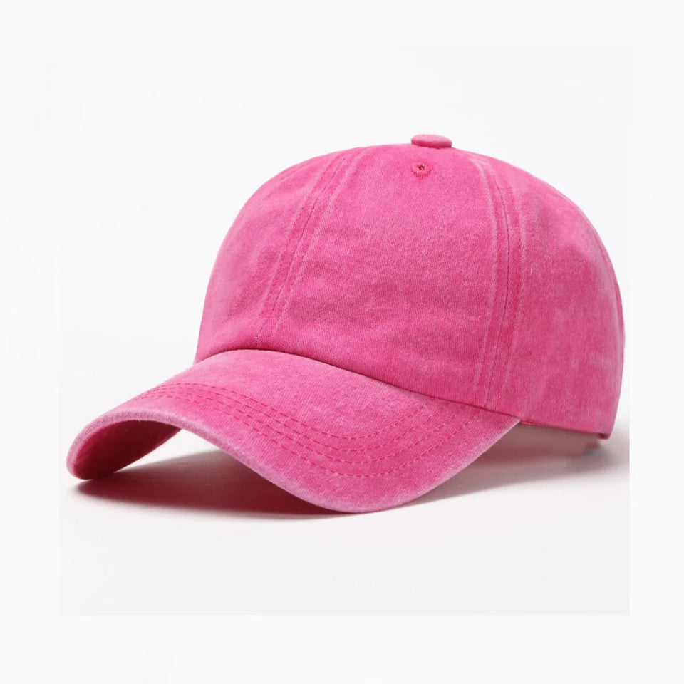 Vintage Hip Hop Baseball Cap - Washed Cotton Snapback for Men & Women