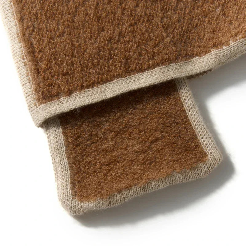 Through-Hole Cashmere Scarf - Knitted Neck Warmer Cowl for Autumn/Winter