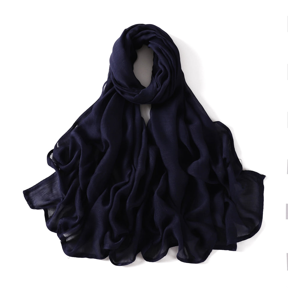 Premium Cotton Rayon Modal Hijab - Large 190x85cm Islamic Headscarf for Women