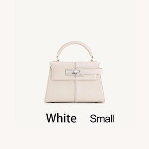 Trapezoidal Leather Handbag for Women - Versatile Tote Style