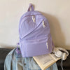 Multi-Pocket Nylon Backpack - Large Capacity with Adjustable Straps for College Commute