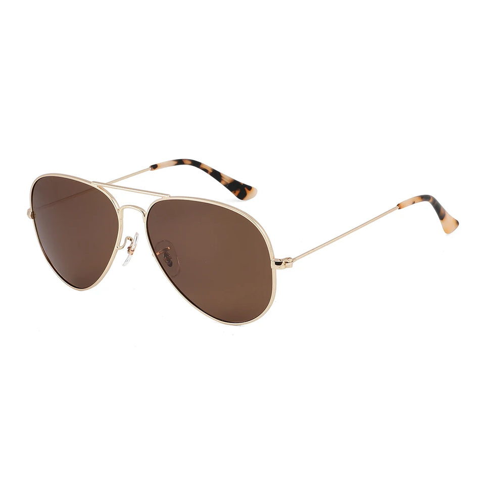 Oversized Aviator Sunglasses - Polarized Retro Design for Men & Women