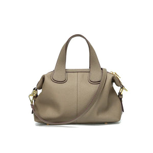 Women's Natural Leather Crossbody Bag - Premium Cowhide Large Capacity Design