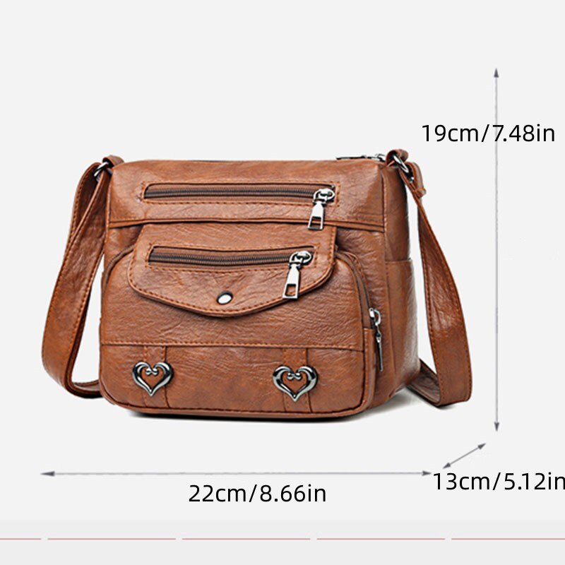 Women's PU Soft Leather Simple Lightweight Shoulder Bags