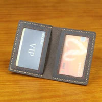 Business Card Holder - Genuine Leather Credit Card Wallet & ID Organizer