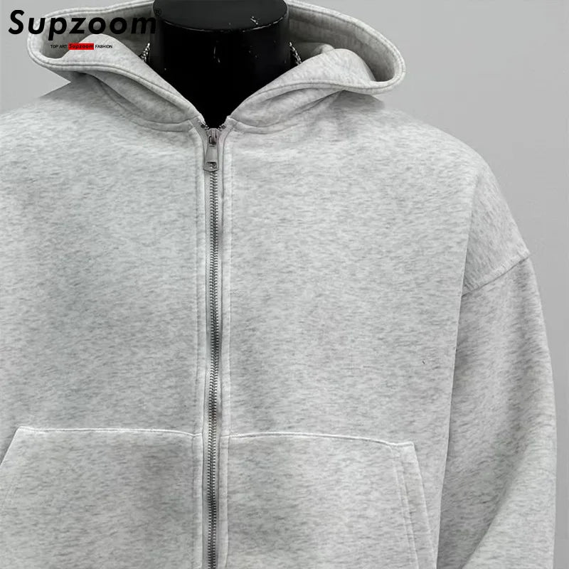 Supzoom Cotton Hoodie with Backpack Design - Loose Fit American Style for Fall/Winter