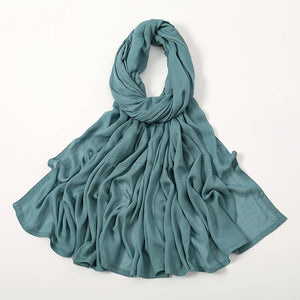 Premium Cotton Rayon Modal Hijab - Large 190x85cm Islamic Headscarf for Women