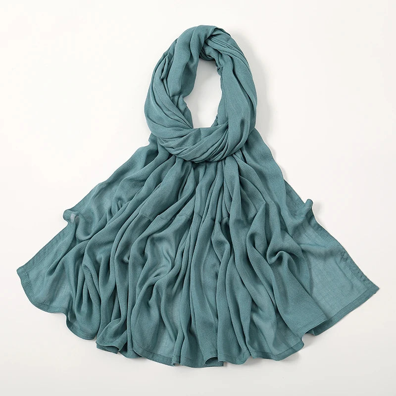 Premium Cotton Rayon Modal Hijab - Large 190x85cm Islamic Headscarf for Women