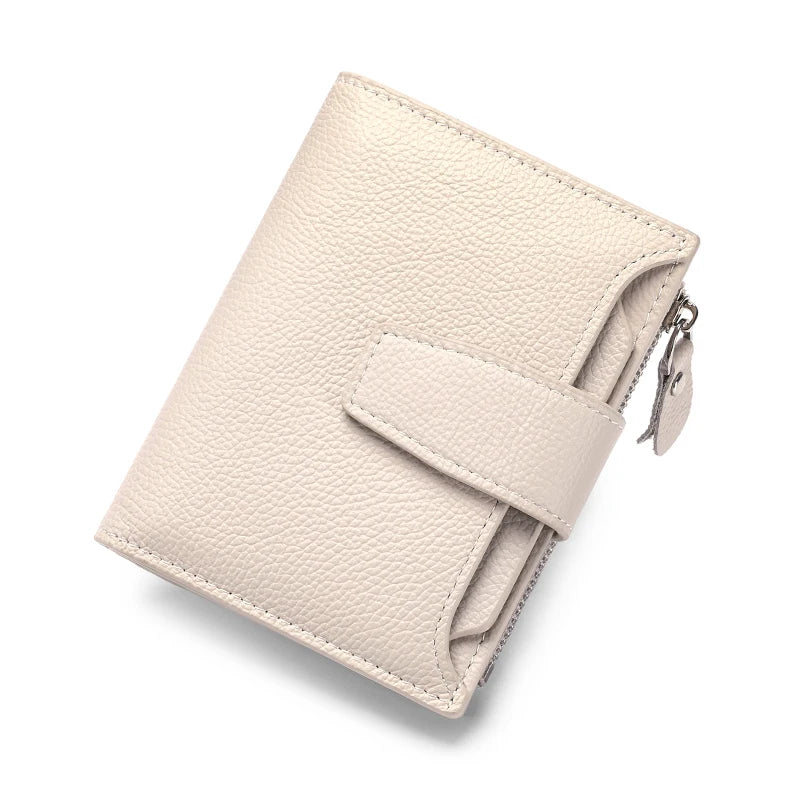 Large Capacity Women's RFID Wallet - Leather Bifold with Coin Pocket & ID Windows