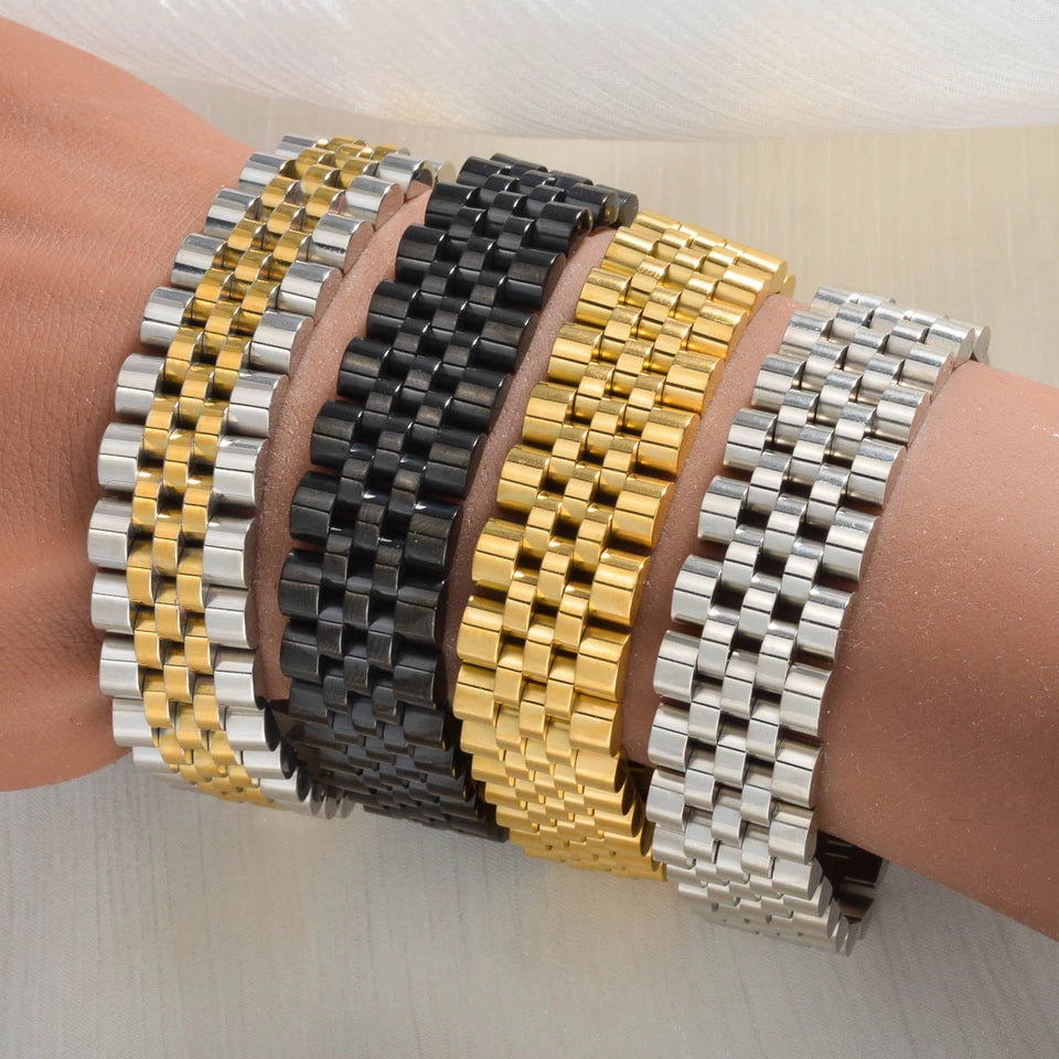 Stainless Steel Couple Bracelet - Vintage Design in Multiple Sizes & Colors