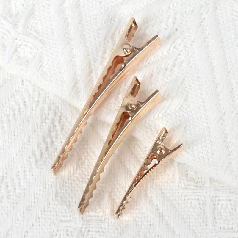 50Pcs Metal Alligator Hair Clips - Duckbill Blank Base for DIY Hair Accessories