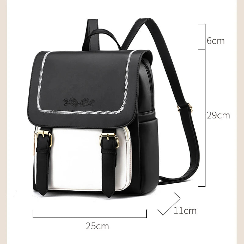 Soft PU Leather Casual Backpacks