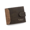 Secure Men's Wallet - PU Leather Card Holder with Hasp & Multiple Compartments