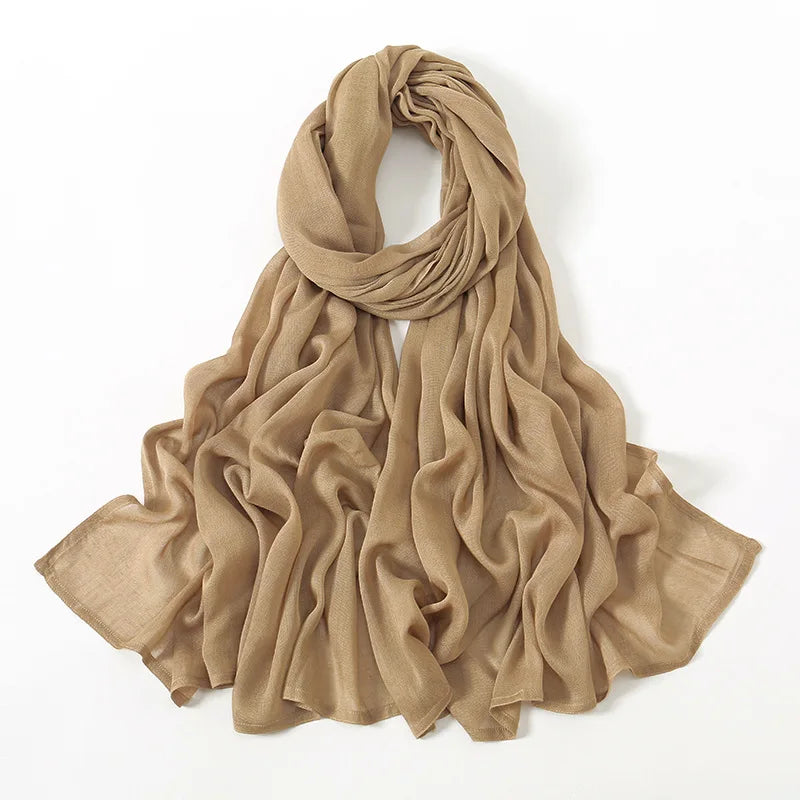 Premium Cotton Rayon Modal Hijab - Large 190x85cm Islamic Headscarf for Women
