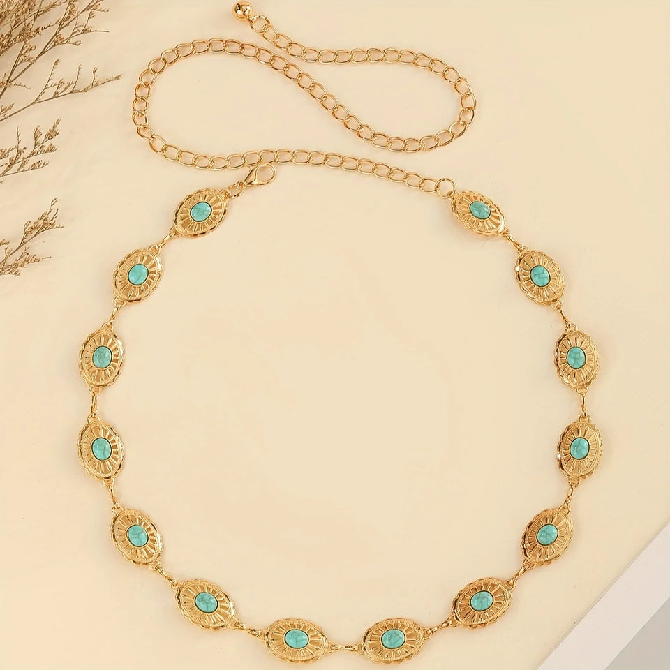 Vintage Bohemian Waist Chain - Hollow Metal Belt Jewelry