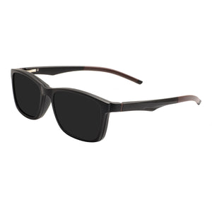 Rectangular Frame Sunglasses - Large Size with Clip-On Design & Spring Hinges
