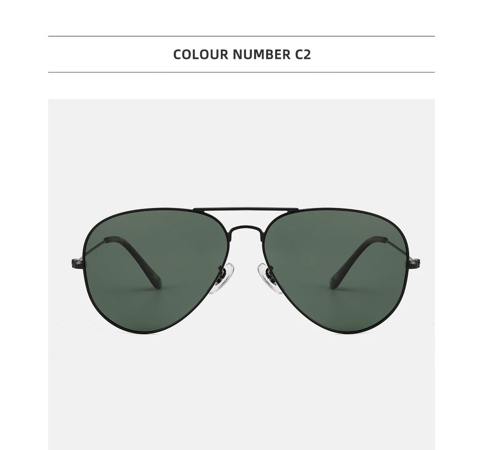 Oversized Aviator Sunglasses - Polarized Retro Design for Men & Women