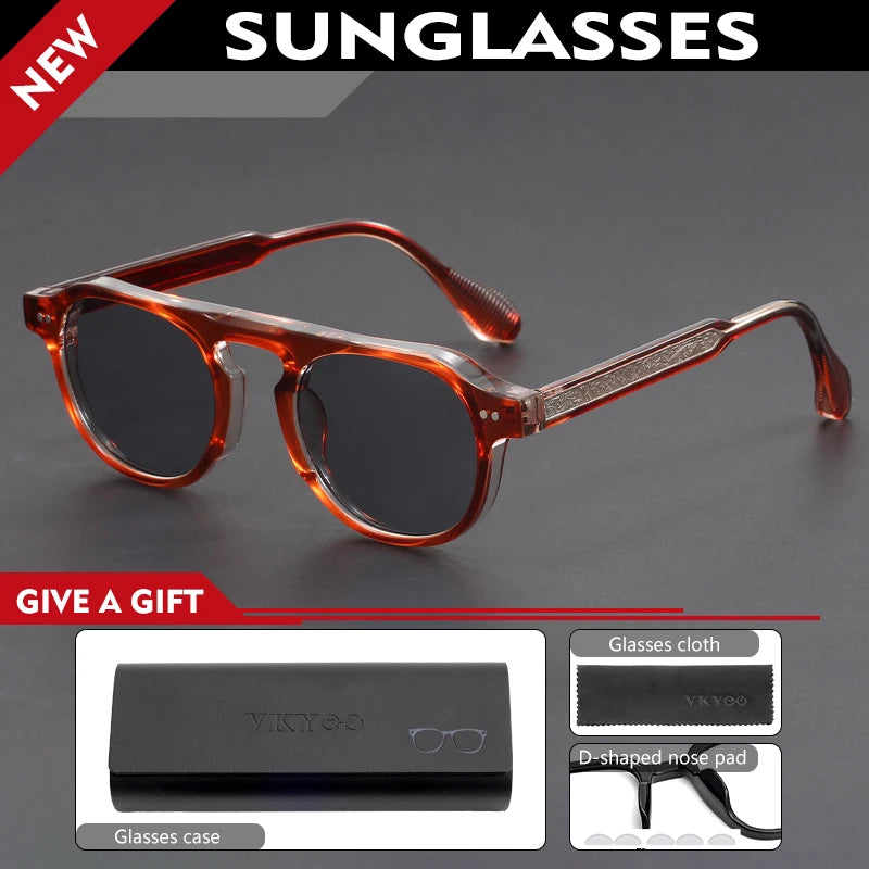 VICKY Designer Geometric Sunglasses - Polarized UV Protection & Prescription Ready