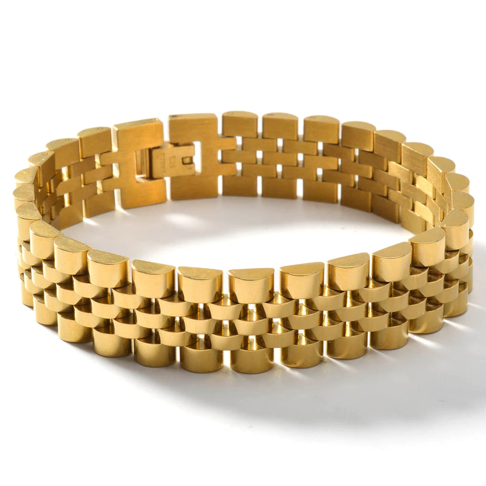 Stainless Steel Couple Bracelet - Vintage Design in Multiple Sizes & Colors