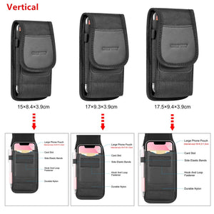 Large Phone Belt Case - Nylon Holster Pouch for 4.7-6.8 Inch Smartphones