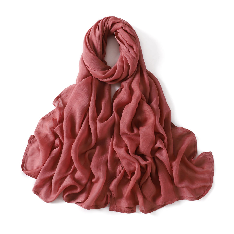 Premium Cotton Rayon Modal Hijab - Large 190x85cm Islamic Headscarf for Women
